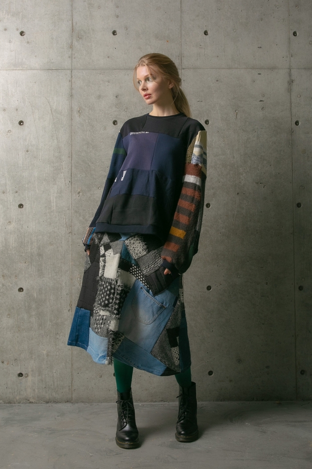 ニットスリーブプルオーバー