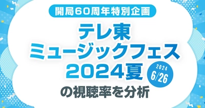 テレ東ミュージックフェス2024夏の視聴率は？盛り上がった歌手や曲を分析