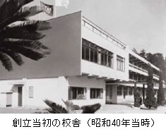 創立当初の校舎(昭和40年当時)