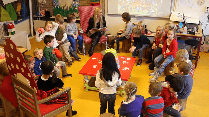 オランダのイエナプラン小学校の授業の様子