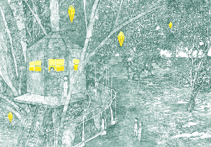 ツリーハウスのイメージ(イラスト:始発ちゃん)