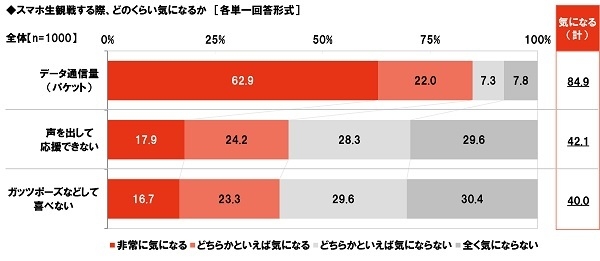 スマホ生観戦で気になること