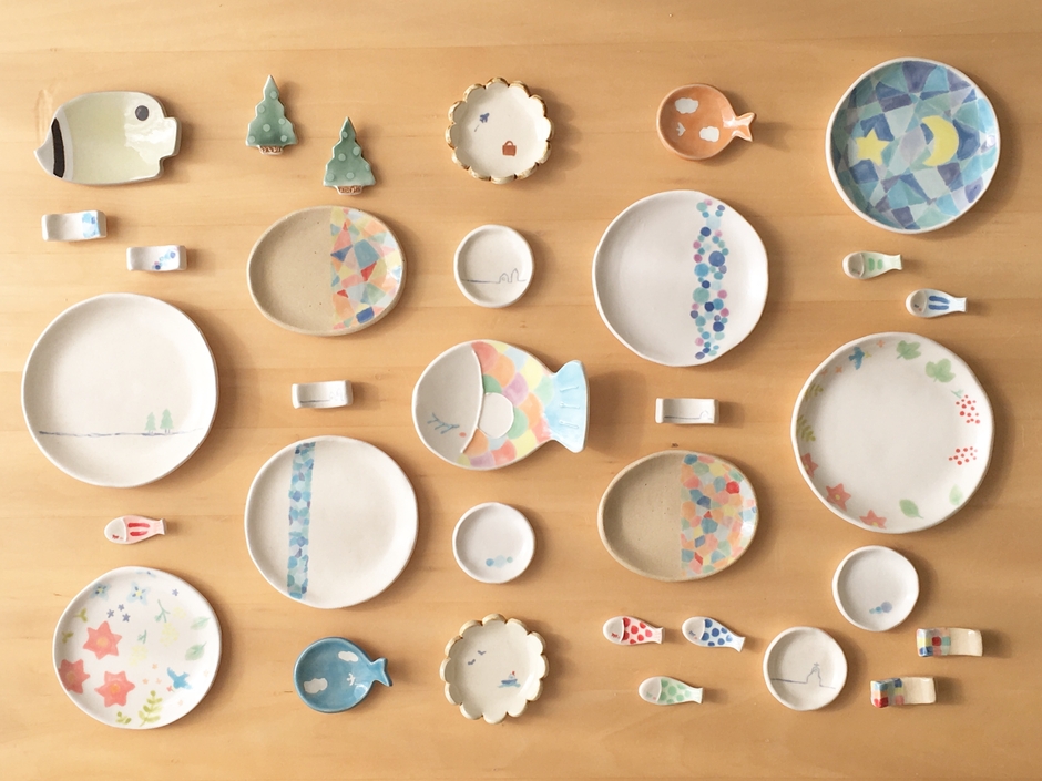 小皿、小鉢、箸置き等 by ごまうつわ