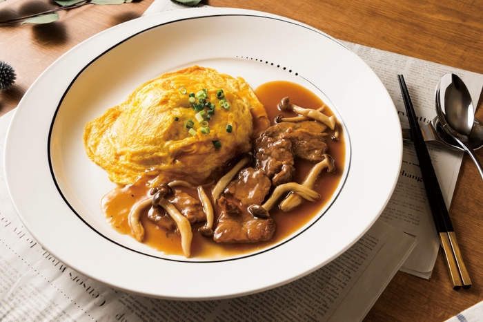 「NYスタイル　牛肉とオムレツのチャーハン」