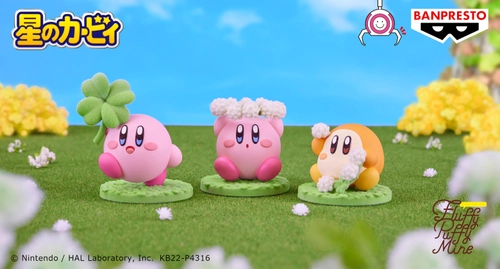 「星のカービィ」のフィギュア『Fluffy Puffy』に新作登場！ カービィたちが楽しく花あそび！