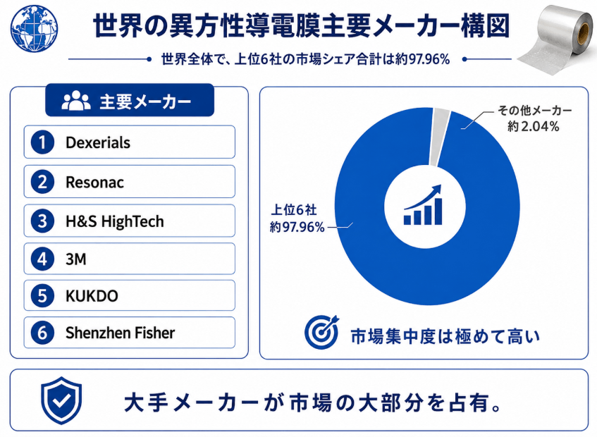 上記の図表/データは、QYResearchレポート「異方性導電フィルム世界市場調査レポート 2026-2032」から抜粋したものです。ランキングは2025年データに基づきます。最新データは、当社の最新調査データに準拠します。