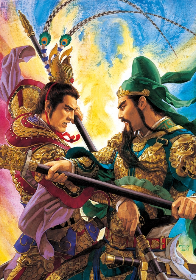 「汜水関の激闘(呂布対関羽)」(c)Tsuyoshi Nagano