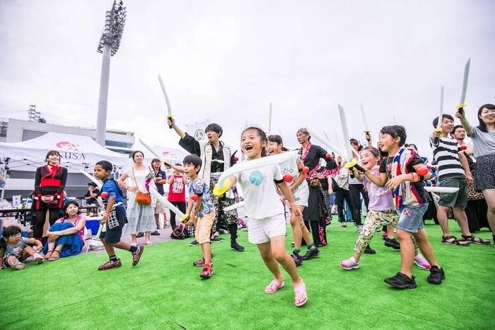 チャンバラ合戦イベント様子 