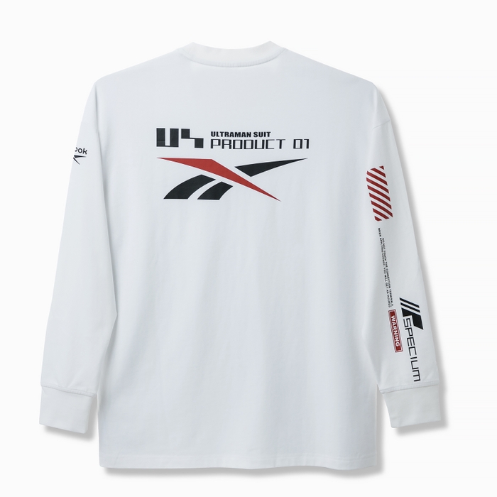 Reebok × ULTRAMAN Long sleeveTEE (白/背面)