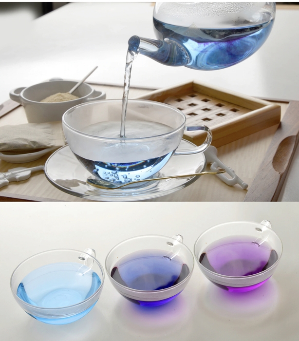 ナス茶は、色の変化がとても綺麗です！