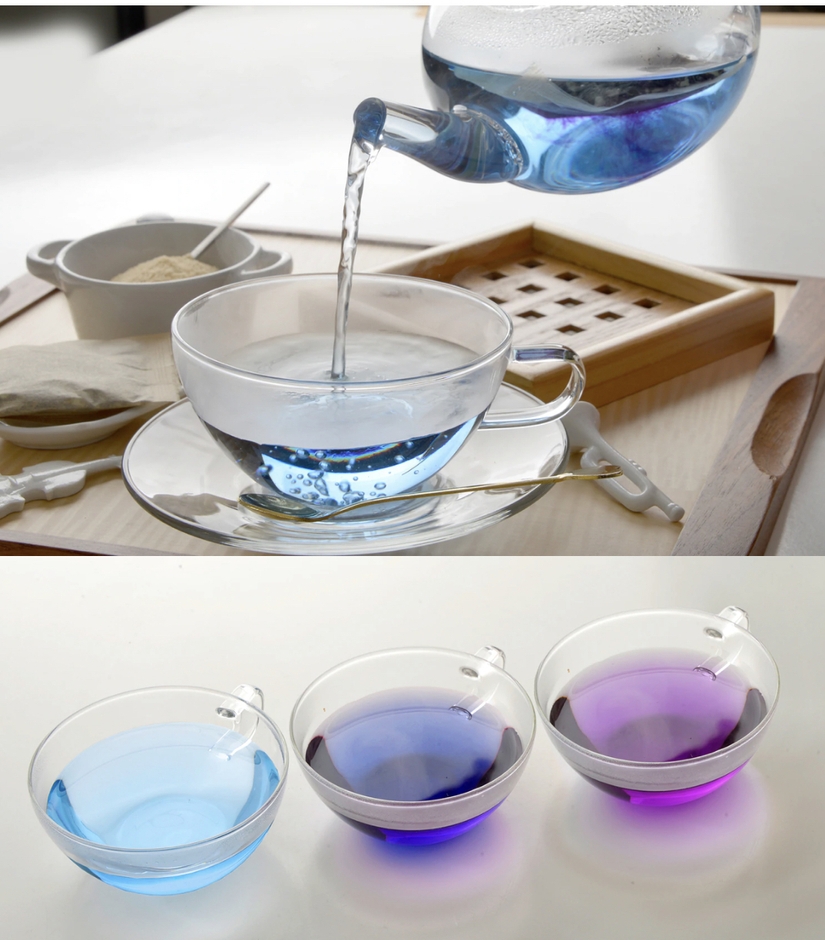 ナス茶は、色の変化がとても綺麗です!