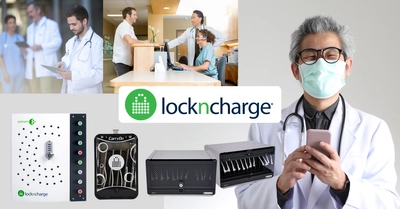 充電保管庫メーカーLocknChargeが 医療DX端末を効率的に運用できる急速充電ステーションを 国際モダンホスピタルショウ2022にて展示
