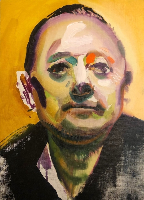 長谷川彰宏「Untitled」(2022) キャンバス、油彩 33.4×24.4cm