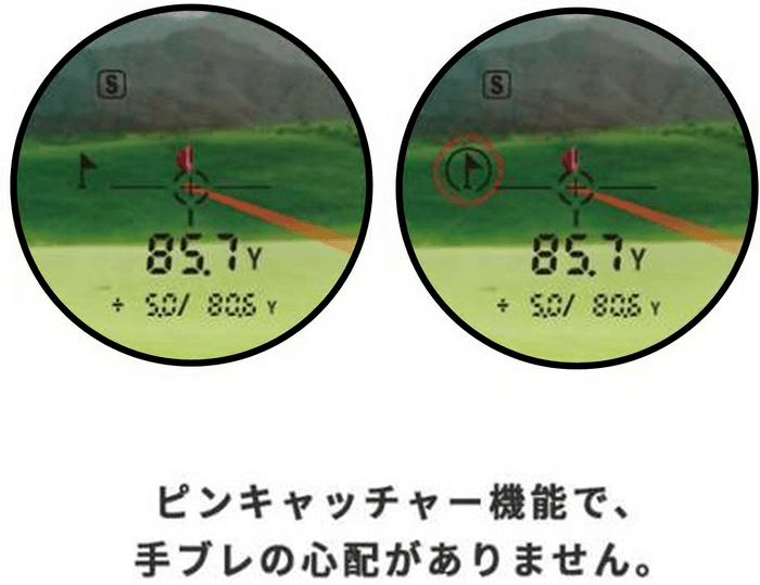 ピンまでの距離を正確に表示