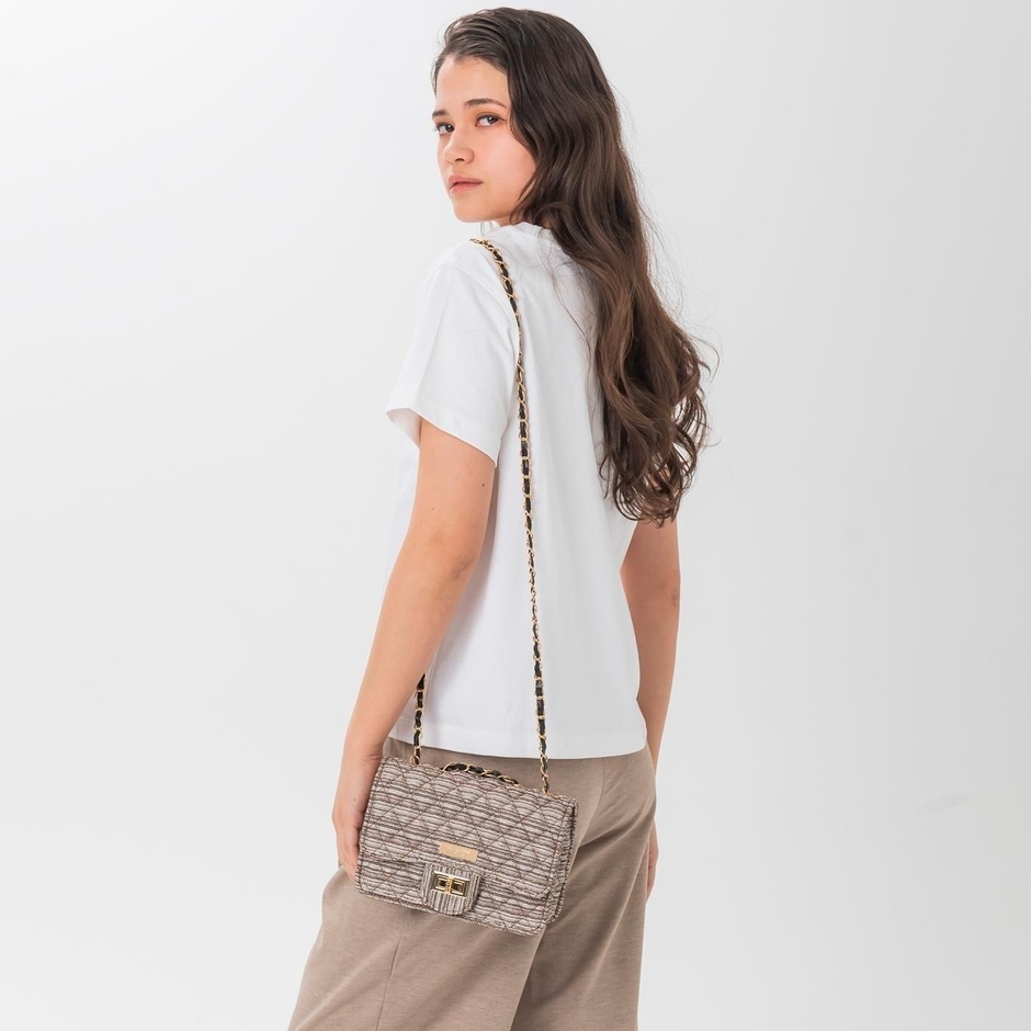 京織マトラッセ バッグ(ブラウン)3