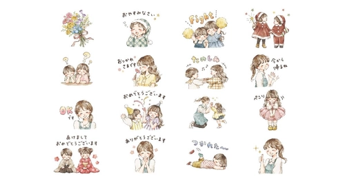 保育士と子どもの笑顔を描いたLINEスタンプをベルサンテスタッフがリリース