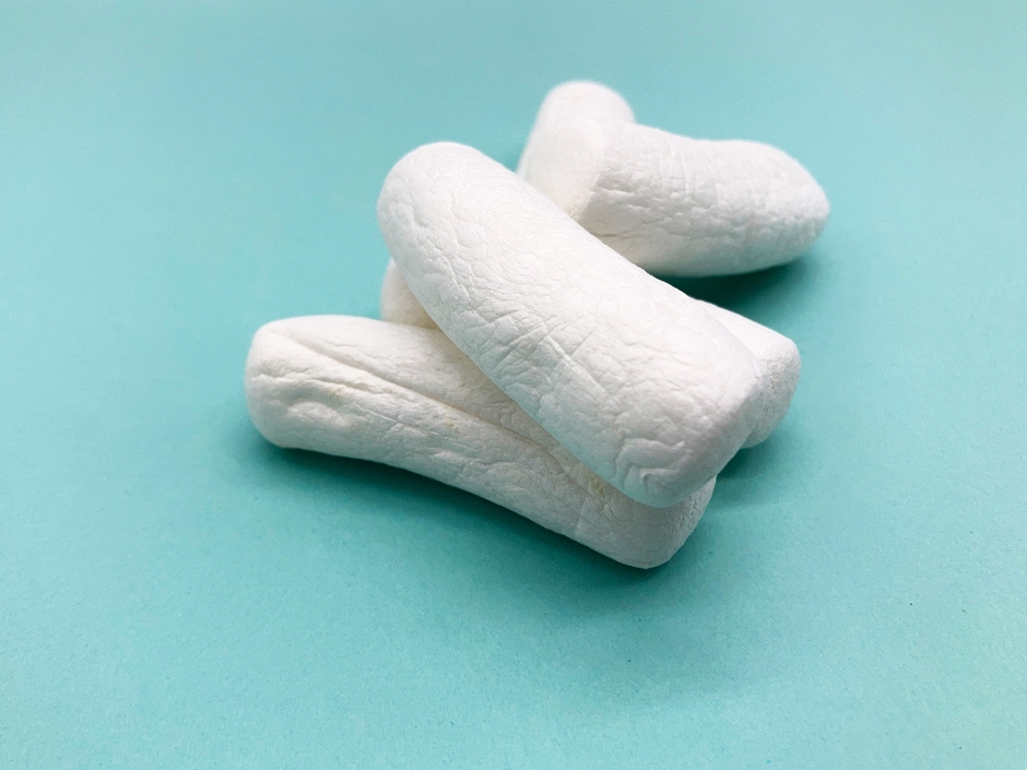 バイオマスプラスチックで作られた緩衝材