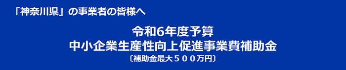 中小企業生産性向上促進事業費補助金