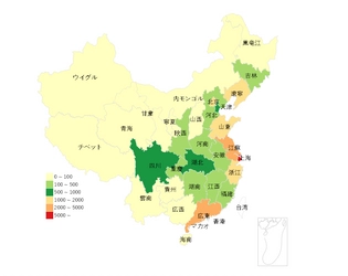 「中国日系企業の地域分布ランキング」調査結果を発表　 上海市・江蘇省・広東省の3地域に集中していることが判明