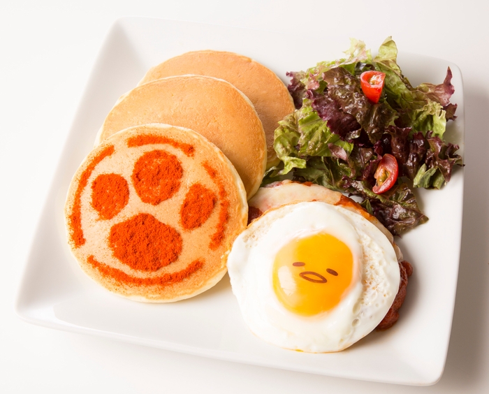 ぐでたま×にゃんこパンケ~キ ロコモコ風にしてみたにゃ♪