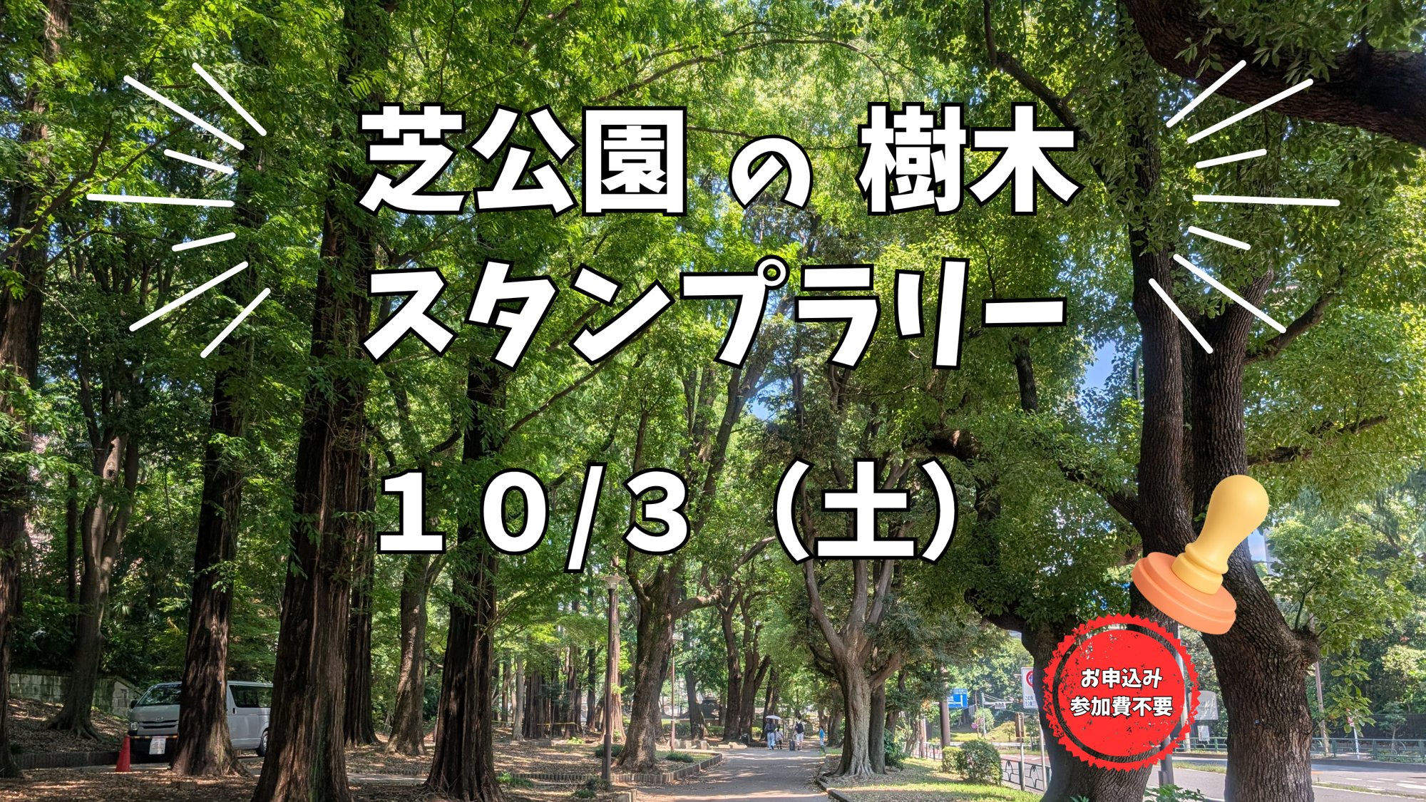 【10/3開催！】樹木マップお披露目記念！芝公園の木々をめぐる「樹木スタンプラリー」
