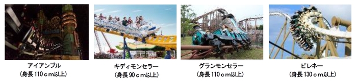 4機種のコースター