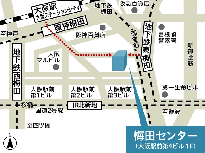 梅田センター地図