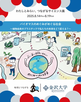 金沢大学COI-NEXTが8月14日から大阪・関西万博に出展　 環境に優しい植物由来のプラスチックの研究成果を展示