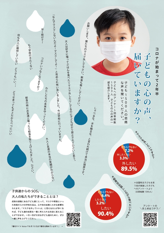 子どもの声を伝えるチラシ