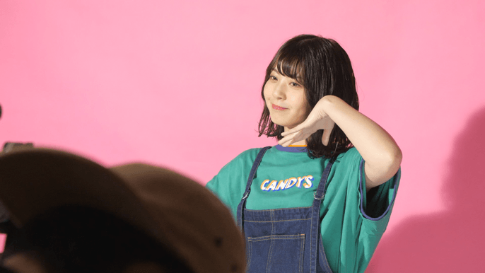 ▼ダンスカット収録中のゆなさん②(メイキングより)