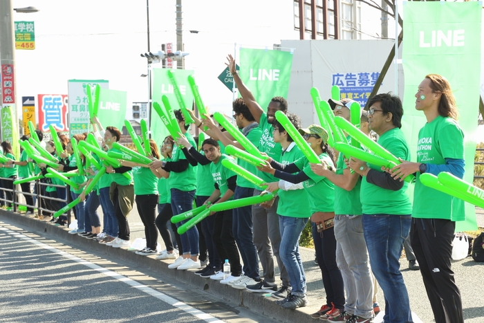沿道応援(2018年の様子)