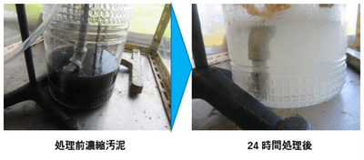 画像(1)汚泥処理前後写真