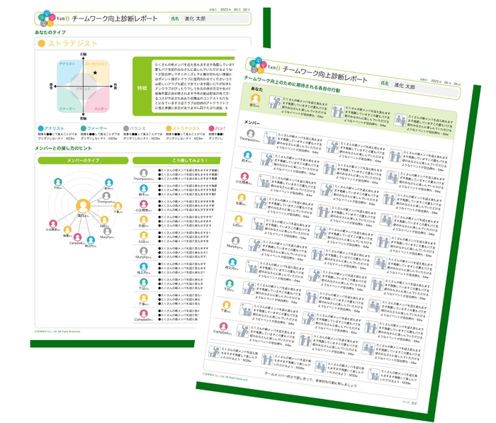 『チームワーク向上診断』アウトプットイメージ