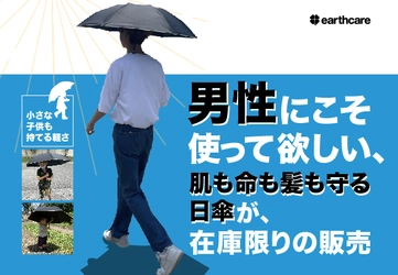 2022年に販売終了した男性にも使って欲しい 『美白日傘』を1,000本限りで再販開始！