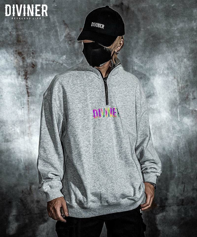 Aurora Reflect Half zip Sweat Shirts(Mグレー)