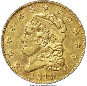 1819 'BD-3' Half Eagle, AU Details The Unique Discovery Coin Unknown to Bass