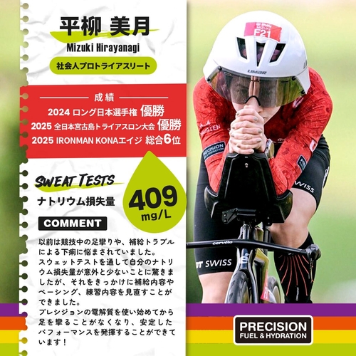 平柳美月選手(第39回全日本トライアスロン宮古島大会:1位 7時間1分41秒)