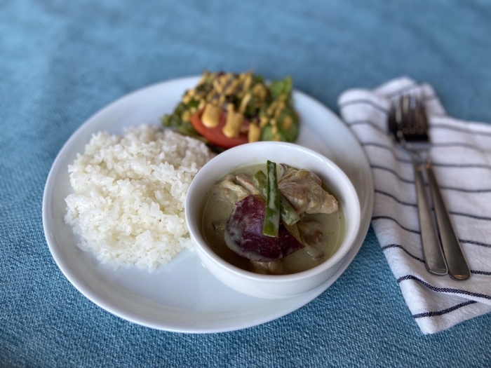 ごろっとさつまいものグリーンカレー