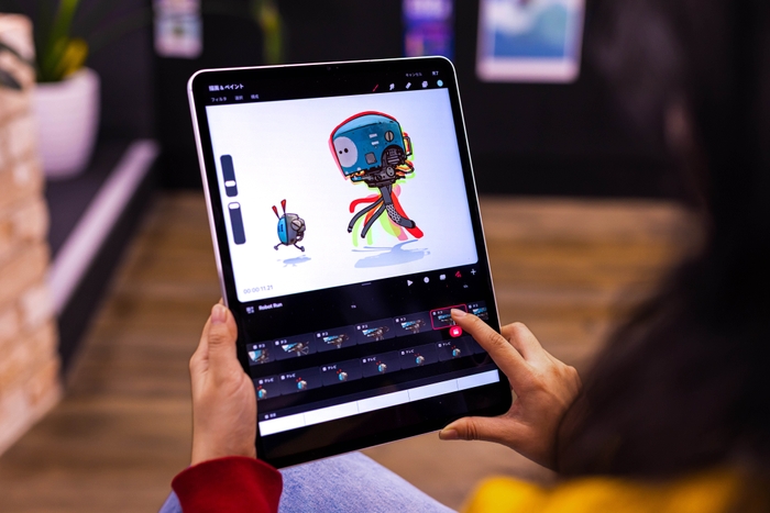 フレーム単位のアニメーション(クレジット:Procreate, Nikolai Lockertsen のアニメーション作品)