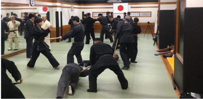 「忍法体術」体験の様子