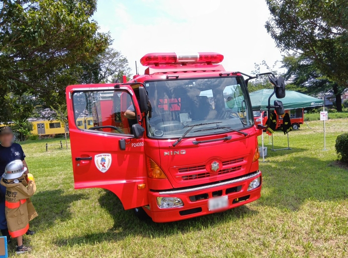 消防車の乗車体験（過去の様子）