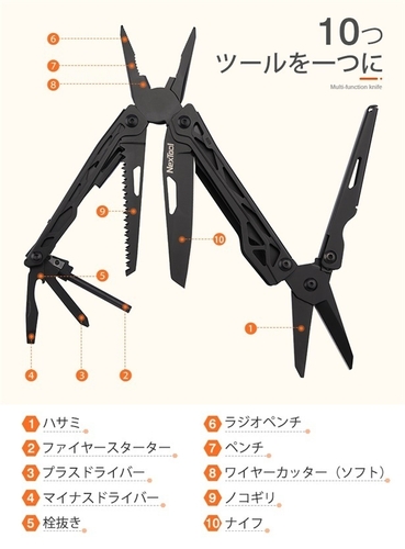男の憧れの1本！10種類のツールを一つに。