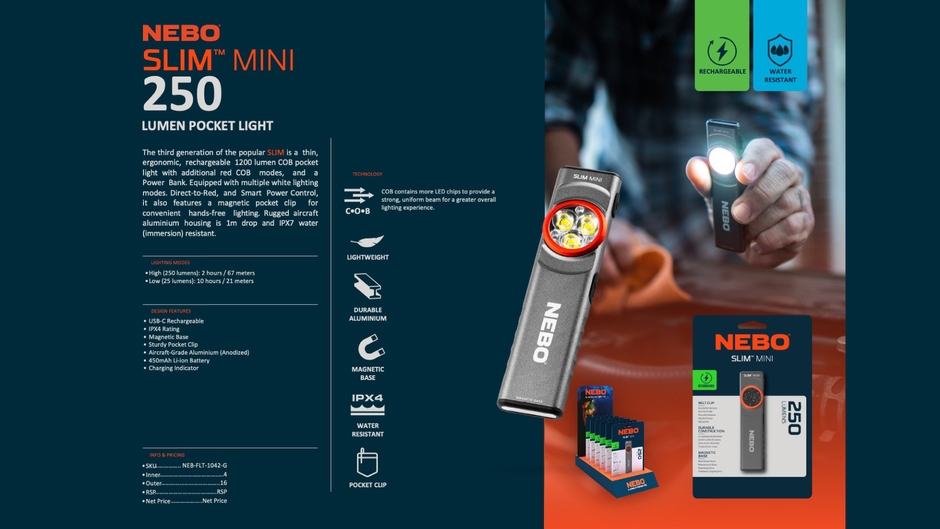 製品例(充電式ポケットライト)