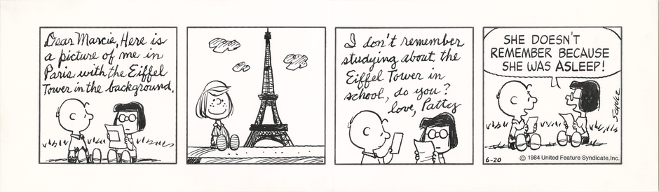 「ピーナッツ」原画　1984年6月20日