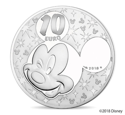 10ユーロカラー銀貨 表面