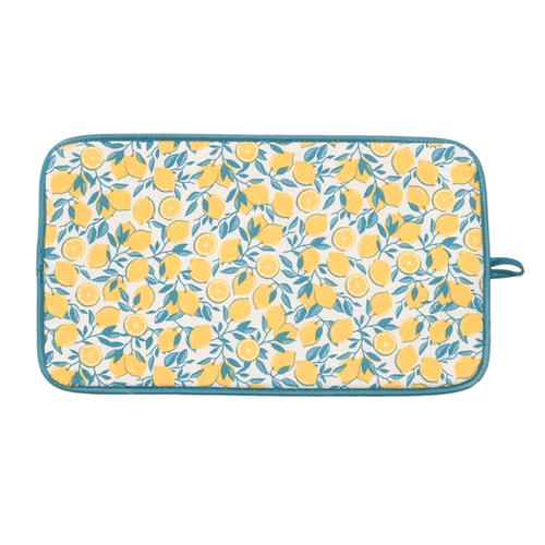 「ドライングマット M Lemon」価格：290円／サイズ：W40×D23cm／爽やかなレモン柄のドライングマット。