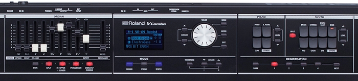 オルガン、ピアノ、シンセサイザー音源ごとにセクション分けされ直感的な操作が可能