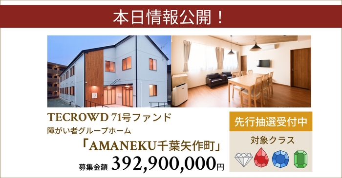 71号ファンド障がい者グループホーム「AMANEKU千葉矢作町」