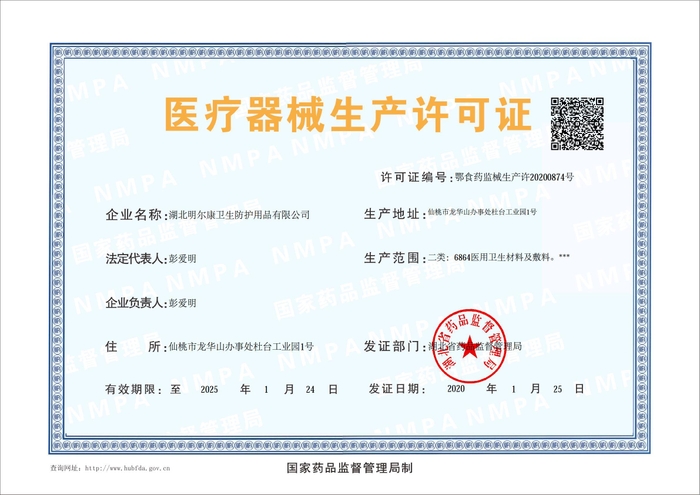 医療機器製造許可証