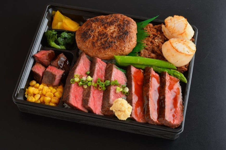 【函館市・やきにくれすとらん沙蘭】焼肉屋さんの道産ステーキ盛合せ弁当2,300円＋税